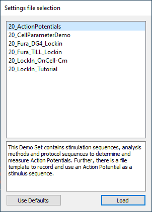 Settings Dialog of PMN
